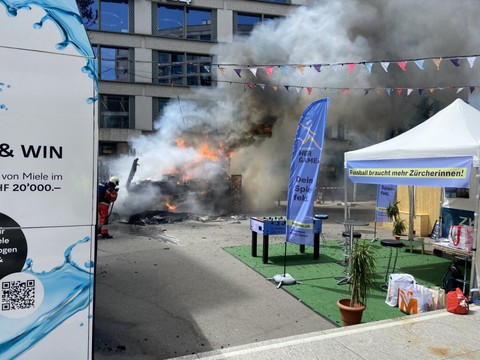 Le feu fait un blessé dans la fan zone de l'Euro 2025 à Zurich
