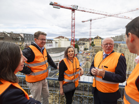 Gare de Lausanne: Albert Rösti satisfait des progrès du chantier