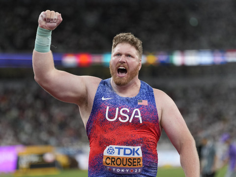 Crouser titré une 3e fois au poids, le 4x400 mixte aux USA
