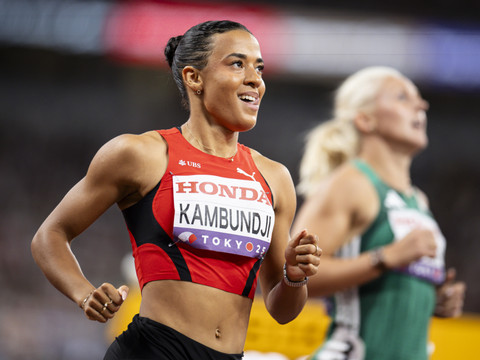 Ditaji Kambundji en finale du 100 m haies