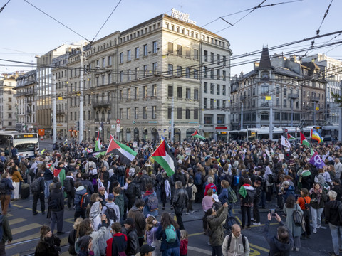 Flottille pour Gaza: manifestation spontanée à Genève