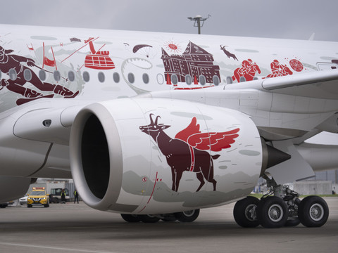 Premier vol passagers: le Swiss A350 