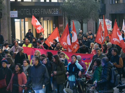 Manifestation contre les mesures d'austérité prévues à l'Etat