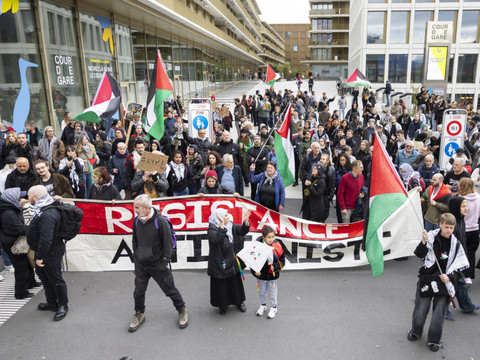 Sion: Quelques manifestants pro-palestiniens arrêtés