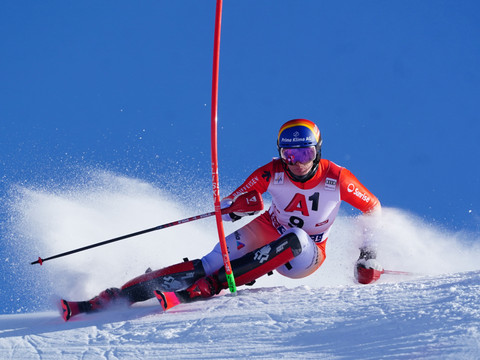 Tanguy Nef en course pour le podium