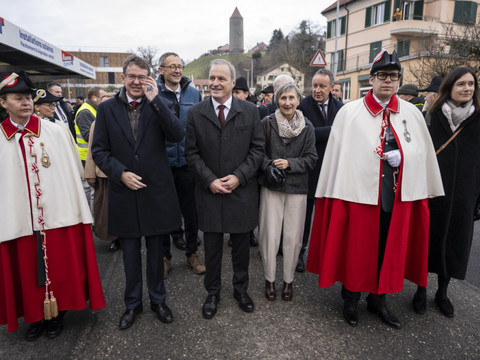 Pierre-André Page fêté pour sa présidence du National à Fribourg