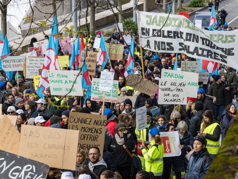 Grève et manifestation des employés de la Ville de Genève