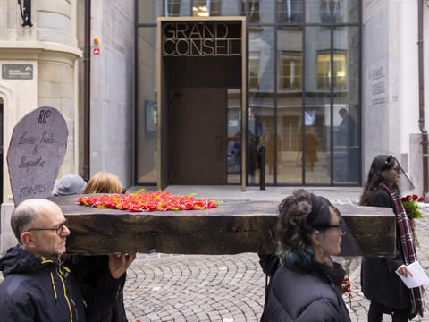 Quelque 350 manifestants à nouveau devant le Grand Conseil