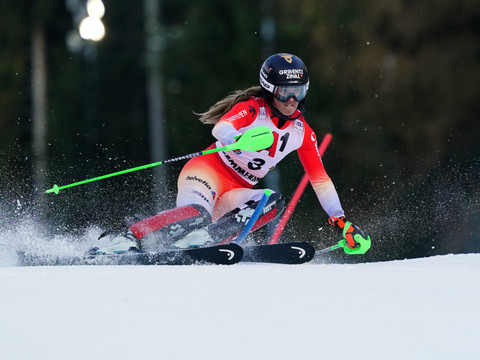 Slalom: Rast en tête de la 1re manche