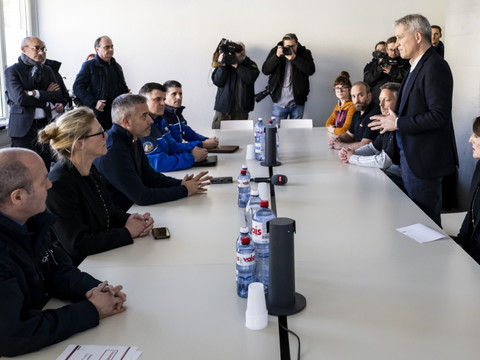 Le conseiller fédéral Beat Jans à Crans-Montana (VS)