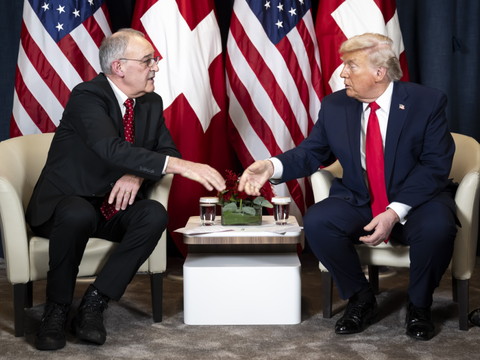 Guy Parmelin a rencontré Donald Trump à Davos