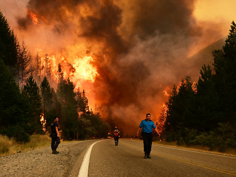 Feux de forêt en Patagonie argentine: 