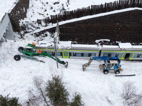 Goppenstein (VS): le train et le rail bientôt dégagés