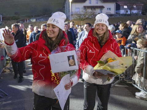Mathilde Gremaud et Marianne Fatton célébrées à La Roche (FR)