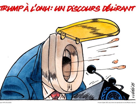 Caricature de l'année: Trump représenté en cuvette de WC