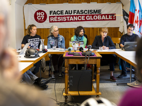 Appel à manifester à Genève contre le G7 diffusé à l'international
