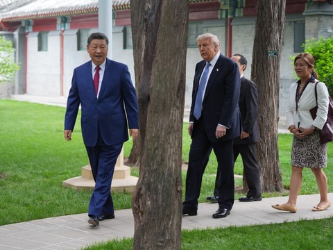 A Pékin, Trump revendique des accords commerciaux 