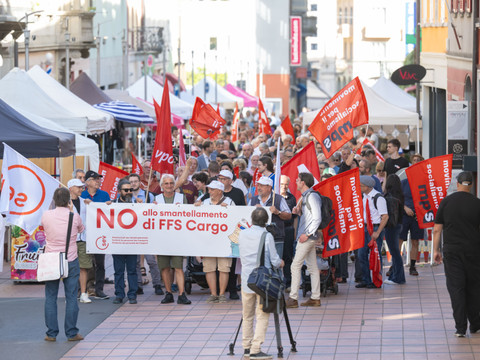 Manifestation à Chiasso contre le 