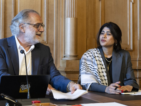 Rima Hassan rencontre des parlementaires suisses à Berne