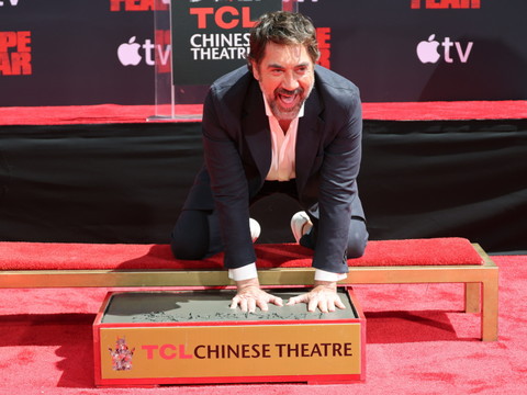Javier Bardem laisse ses empreintes sur Hollywood Boulevard