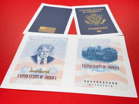 Trump dévoile un nouveau passeport américain avec sa photographie