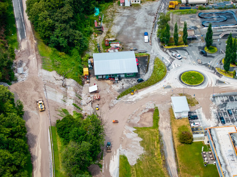 Port-Valais: route cantonale coupée par des laves torrentielles