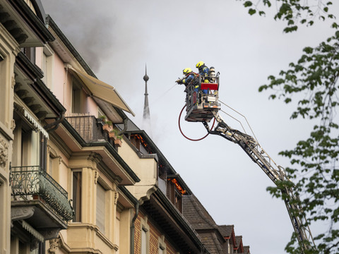 Un incendie dans les combles d'un hôtel à Lucerne