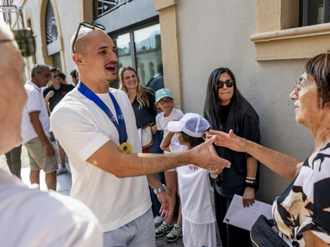 Champion du monde, Lucas Malcotti a été fêté à Sion jeudi