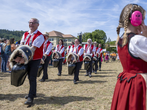 Les sonneurs de cloches à la fête fédérale à Schüpfen (BE)