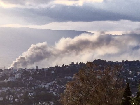 Incendie avec forte fumée dans l'Ouest lausannois