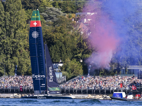 L'équipage suisse de SailGP dans le coup à Genève