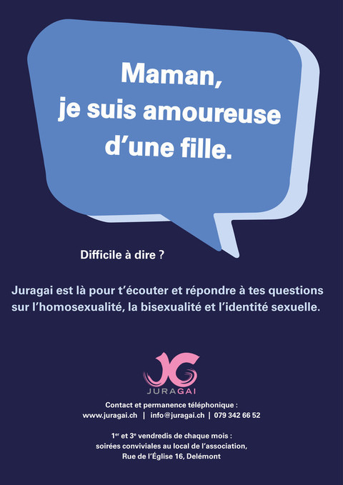 Une campagne d'afficage a été lancée par Jura Gay à l'occasion de la journée internationale contre l'homophobie et la transphobie