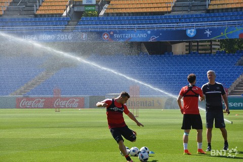 Xherdan Shaqiri se prépare pour ce match particulier.