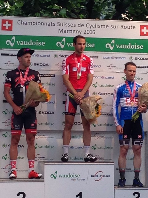 Laurent Beuret sur le podium des championnats de Suisse