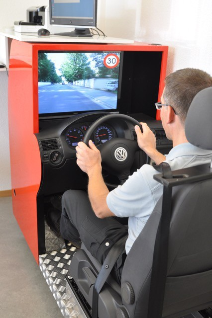 Le simulateur dynamique de l'OCRN permet de placer les personnes souffrant de handicap en situation réelle (source: OCRN)
