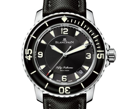 La mythique montre de Blancpain, la Fifty Fatoms. Crédit photo: Blancpain