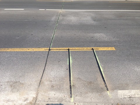 Un capteur permanent installé sur une piste cyclable à la Route de Mâche (Photo LDD)