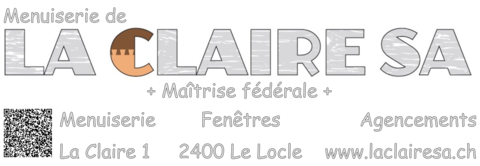 Logo de la menuiserie La Claire SA