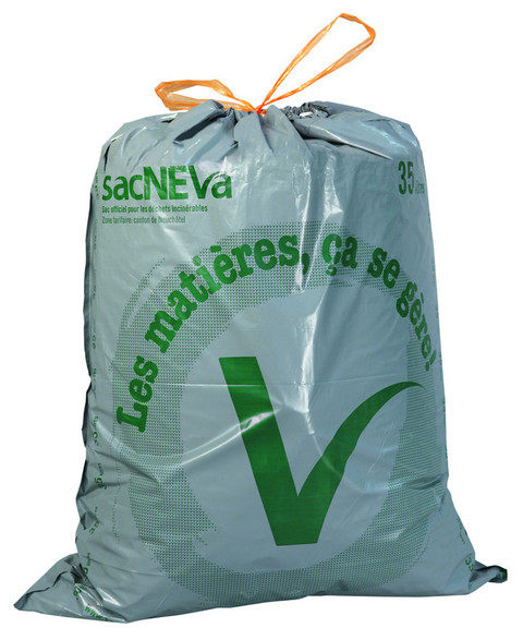 Les sacs poubelles officiels pour le canton de Neuchâtel, dès le 1er janvier 2012