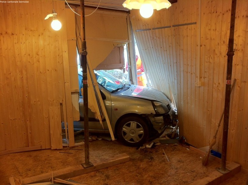 L'accident vu de l'intérieur de la cabane