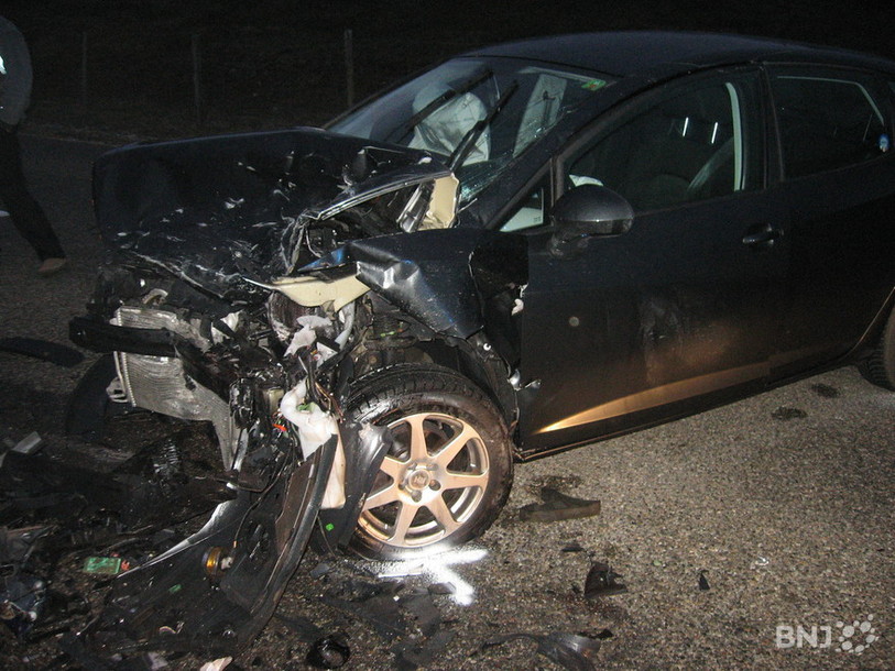 Une des voitures accidentées
