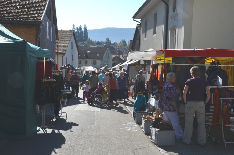 Vue du marché d'automne de Champoz