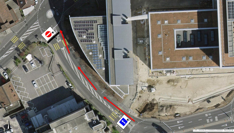 Le trafic reste possible à la montée, mais pas à la descente (photo: SITN)
