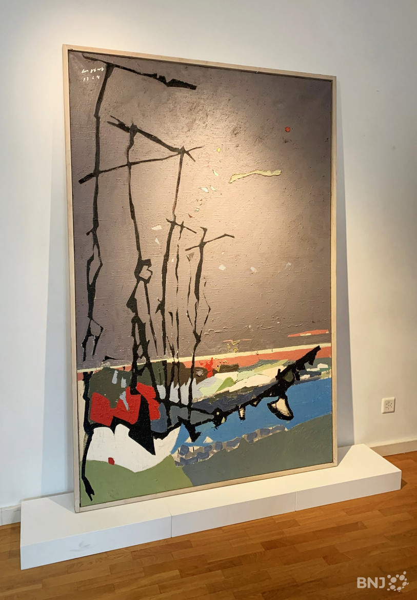 Cette huile sur toile de Coghuf est déclinée de la fameuse affiche « Sauvez les Franches-Montagnes ».