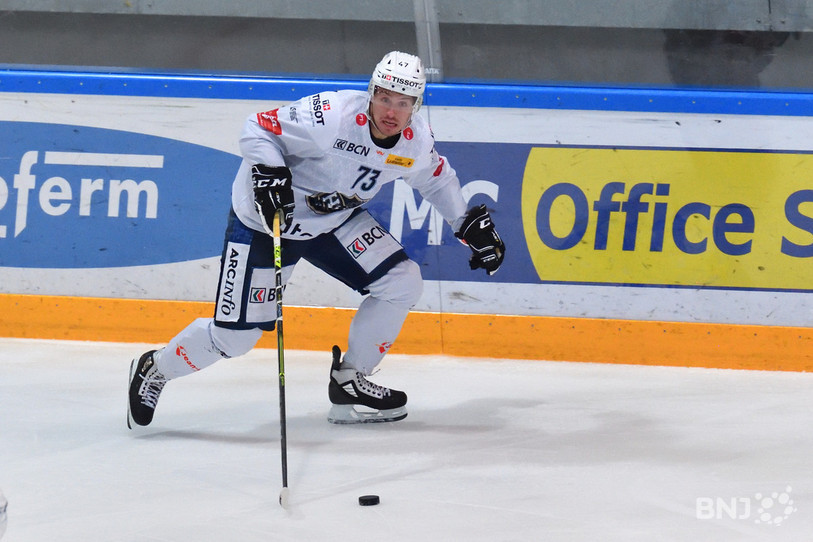 Devin Müller a patiné sous les couleurs du HCC pour la première fois mardi.