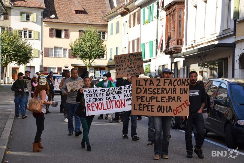 Les Indignés appelaient à la révolte samedi après-midi à Delémont.