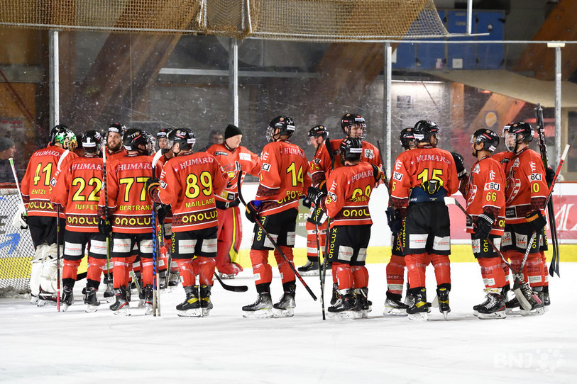 Mercredi soir en Coupe de Suisse, le HCFM a sorti une équipe qui évolue une division plus haut que lui. (Photo : Georges Henz).