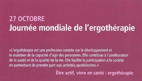 Journée mondiale de l'ergothérapie