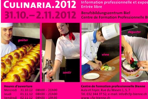 L'affiche de l'expo Culinaria.2012 à Bienne