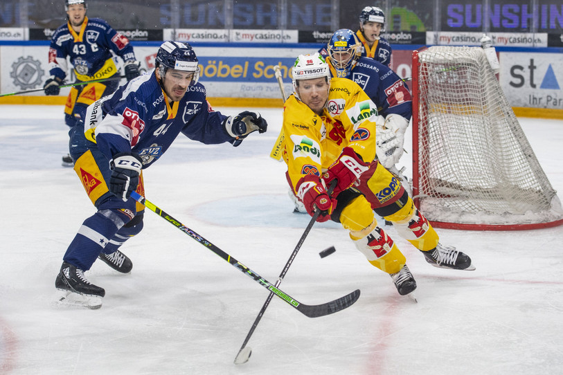 Le HC Bienne de Damien Brunner retrouvera Zoug le 18 janvier (photo : KEYSTONE/URS FLUEELER).